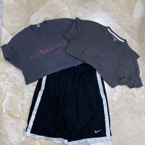 Athletic Bundle T Shirts w/ basketball shorts
